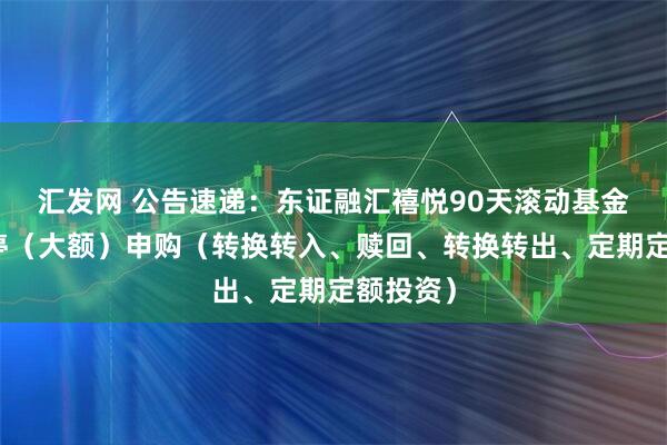 汇发网 公告速递:东证融汇禧悦90天滚动基金基金暂停(大额)申购(转换转入、赎回、转换转出、定期定额投资)